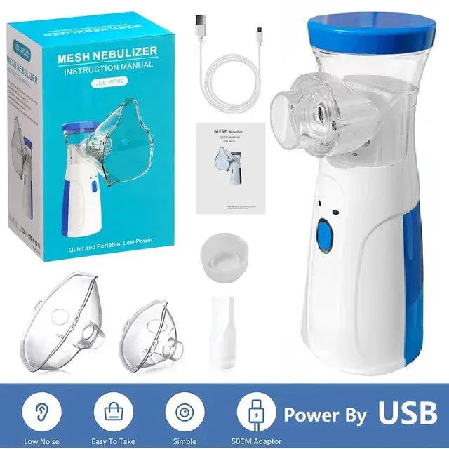 Portable Mesh Nebulizer USB & Battery Operated | Mini Nebulizer With Mask